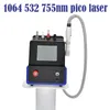 Picosecond Laserowa maszyna do usuwania tatuażu q Switch Dark Skin Spots Pigmentation Usuwanie 1320nm 1064NM 755NM 532nm Pico Laser Beauty Machine