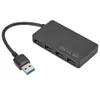 Ultra-tunn 4-port USB3.0 HUB Höghastighetsindikatorlampa USB-nav för multi-enhet Dator Laptop Splitter Adapter