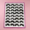 16 Pairs Natural 25mm 27mm 30mm Mink Eyelashes 100% Real Mink Dramatic Volume Eyelashes Extension False Eyelashes