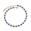 Moda jóias feminina bonito turco azul olho mulheres banhado a ouro ajustável mau ey bead braceletes