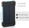 Hot Solar Power Bank Charger 20000mAh z LED Light Battery Portable Outdoor Charge Double Head USB Ładowanie telefonu komórkowego Powerbank