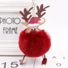 Porte-clés Elk de Noël Ornements de Noël Elk Porte-clés en peluche Cadeaux de Noël Décorations de Noël 18 Couleur XD2417