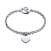 Kärlek Hjärta Charm Armband För Kvinnor Trendiga Kvinnor Smycken Personliga Gåvor Stainls Steel Link Chain Armband
