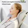 Elektrisk Back Massager Kudde Shiatsu Uppvärmning Vibrerande Multifunktionell Hals Skuldermassage Kudde Hemsätet