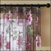 Rideau Fenêtre Traitements Maison Textiles Jardin Finel Violet Tle Pour Fenêtres De Luxe Sheer Cuisine Salon La Chambre Panneau Draperies D