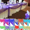 Royal Blue 10M * 1.35M Sheer Organza Swag Fabric Wedding Party Supplies décoration Textiles de maison par livraison gratuite avec haute qualité 201203