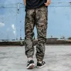 Kann individuell angepasst werden. Modische hochwertige Camouflage-Overalls für Herren, gerades Bein, Taille, mehrere Taschen, Freizeithosen, Größe 28–38