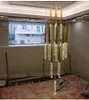 Lustre Led Chandelier para Escadaria Longa Lâmpada de Cristal Moderno Sala de Estar Grande Cristal Luminária Luminária Casa Decoração Indoor Iluminação