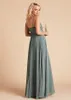 NEW! Flowy Chiffon Bridesmaid Dress Spaghetti Straps Pockets Maid Of Honor Dress Floor Length Wedding Party Guest Gowns