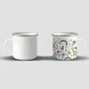 Sublimation émail Tasse à café 12oz Camping Tasse Métal Tasses à café en acier inoxydable Tasse en acier inoxydable durable Tasses de boissons en émail durables RRA4033