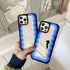 Coréen INS Vague Motif Maquillage Miroir Téléphone étuis pour iphone 13 11 12 Pro Max XR XS 8 Plus Cadre Fille Cadeau Couverture Souple