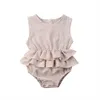 Sommer Neugeborenen Kind Mädchen Kleidung Ärmellose Strampler Solide Tutu Sunsuit Casual Outfit Kleidung 201028