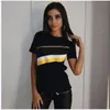 S-3XL T-shirt Meilleure qualité T-shirt Femme Vente Chaude Sexy Tees Été Femmes Tops À Manches Courtes Dames Club t-shirts Noir Blouse Tops Femmes