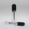 8ML Lege Lip Gloss Buizen Verpakking Flessen Containers Clear Mini Hervulbare Lippenbalsem met Lipbrush Black Deksel voor Samples Travel Split Charging