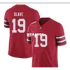 Jugend Ohio State Buckeyes Chris Olave # 19 Jugendliche Echte Vollstickerei College Football Jersey Größe S-4XL oder Benutzerdefinierte Name oder Nummer Jersey