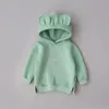 Cute Baby Girls Hoodies Kids Boys Autumn Fleece Sweater with Bear Ear Spring Clothes Solid Infant Children's Clothing 220309