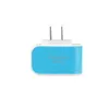 500 pcs 3 Poorten USB Charger Adapter Travel Wall Charger 5V 3.1A Home Charger met LED Light Power Adapter voor iPhone Samsung iPad Huawei