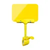 Clip de signe en Abs jaune avec panneau effaçable en PVC A6, porte-étiquette de prix publicitaire, 10 pièces
