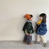 韓国風の冬の男の子の女の子のファッションレトロなフローラルキルされた緩いジャケット1-6歳の子供たちの緩いコート201126