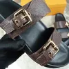 Designer Womens Sandals Slides Slippers Summer Flats Sexy Real Leather Platform Ladies Beach Luxury Shoes