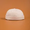 Men's Summer Cotton Brimless Skullies Cap Vintage Urban Unique Street Portable Docker Hats Multipurpose Miki Beanie Hat