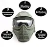 Full Face Protective Masks For Tactical Paintball CS Game Adjustable Strap Dustproof Windproof