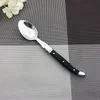 8 6 '' Laguiole Style Dinner Spoon Solid Black Wood Handle Table Spoon Xmas Party Restaurang Tabellery Kitchen Cutsly 2 237J