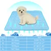 Summer Dog Cooling Mat Sky Blue Ice Pad Cool Pet Beds Soffa Cushion Filt Fit Alla husdjur andas S M L XL Size LJ200918