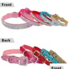 Bling Diamante strass Pu cuir chat colliers de chien rose pour petits chiens moyens Chihuahua Yorkie 5 Co bbywTO bdesports