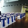 50pcs / Lot Stretch Wedding Chair Cover Атласная ткань Галстук-бабочка Лента Band Свадьба День рождения Украшения Оптовая Dropshipping Y200104