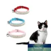 Kot naszyjnik Cat Collar Bezpieczeństwo Pies Elastyczny regulowany z Dhinestones Bell Miękkie Aksamitne Materiał Modne Kot Dzwonki Pet Supplies