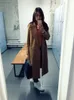 Casaco Feminino İNGILTERE Kadınlar Artı Boyutu Sonbahar Kış Cassic Basit Yün Maxi Uzun Ceket Kadın Robe Giyim Manteau Femme 201218