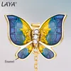 Laya argent papillon boucles d'oreilles breloques pour femmes 925 en argent Sterling naturel pain d'eau douce perle coloré émail bijoux fins 2022610973