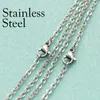 50 Pcs x Stainless Steel Necklace Chain NeoVogue 16 18 20 22 24 30 Inch Oval Link Cable Necklace Bulk Whole for Women & Men Y250b