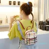 세련되고 다양한 캐주얼 격자 무늬 배낭 일본과 한국 스타일의 학생 배낭 어깨 Crossbody 여성용 가방 미니 Schoolbag