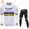 2021 Quick Step Abbigliamento da ciclismo World Jersey Set Julian Alaphilippe Giacca termica invernale uniforme manica lunga Maillot1