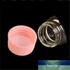 100 unids de 14 mm bote de tornillo 22x35 mm botellas de vidrio con tapa de plástico rosado DIY 6 ml Vacío Pequeños viales Contenedores