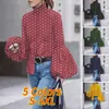 Women's Blouses & Shirts Elegant Vintage Polka Dot Printed VONDA 2021 Women Casual Lapel Tops Long Sleeve Tunic Blusas S-5XL1