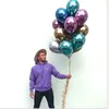 Nya 50pcs / set 12inch glänsande metallpärl latexballonger tjocka krom metalliska färger uppblåsbara luftbollar globos födelsedagsfest hhe3361