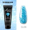 Glitter Nail Extenion Gel 15ml Nail Acrylic Hard Gel Crystal Glue Nail Polish Builder Tips Enhancement Quick Extension Manicure