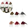 Christmas Gnome Wine Bottle Cover Toppers Santa Hat Xmas Tree Hanging Decor Festival Party Decoration JK2011XB