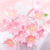 Gel Długopisy 6 Sztuk / partia 0.5mm Kawaii Czarny Tusz Cherry Blossoms Pen Dla Szkolnych Biuro Pisanie Dostaw Cute Papetery1