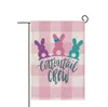 Mutlu Paskalya tavşanı bahçe bayrağı çift boyutlu 12.5x18 inç bahar tavşan ev bayrak yard açık dekorasyon çuval bezi CCB14109