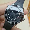 Men's Watches Ceramics Circle mouth Luxury Professional 300m Water Resistant Blue Dial Sapphire Automatic Watch209i