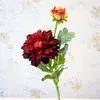 Decorative Flowers & Wreaths 2 Heads Dahlias Artificial Silk Fall Vivid Real Touch Daisy Fake For Wedding Party DIY Home Decoratio248k