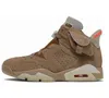 2023 Authentieke Outdoor Herenschoenen 6s Carmine 6 s British Khaki Cactus Jack Medium Olive UNC Zwart Infrarood DMP Hare Gatorade