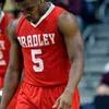 Custom College Bradley Braves Basketbal Jersey Darrell Bruin Nate Kennell Ari Boya Danya Kingsby Elijah Childs Ville Tahvanainen Genaaid 4XL