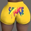 Venda quente das mulheres shorts letra camuflagem impressão shorts verão casual cintura alta cintura bicicleta calça curta esportes calças ao ar livre soltando