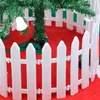 Dekoracje świąteczne 12/25 sztuk Biały Plastikowy Picket Ogrodzenie Miniaturowe Dom Ogród Xmas Drzewo Wesele Dekoracja