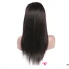 Peruansk jungfru hår rak spetsar främre mänskliga hår peruker för svarta kvinnor 150 densitet 30 tum långt mänskligt hår 4x4 spets front closu2332768